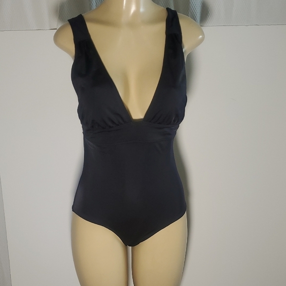NEW Diane von Furstenberg One Piece Swimsuit Black Size L - Picture 3 of 12